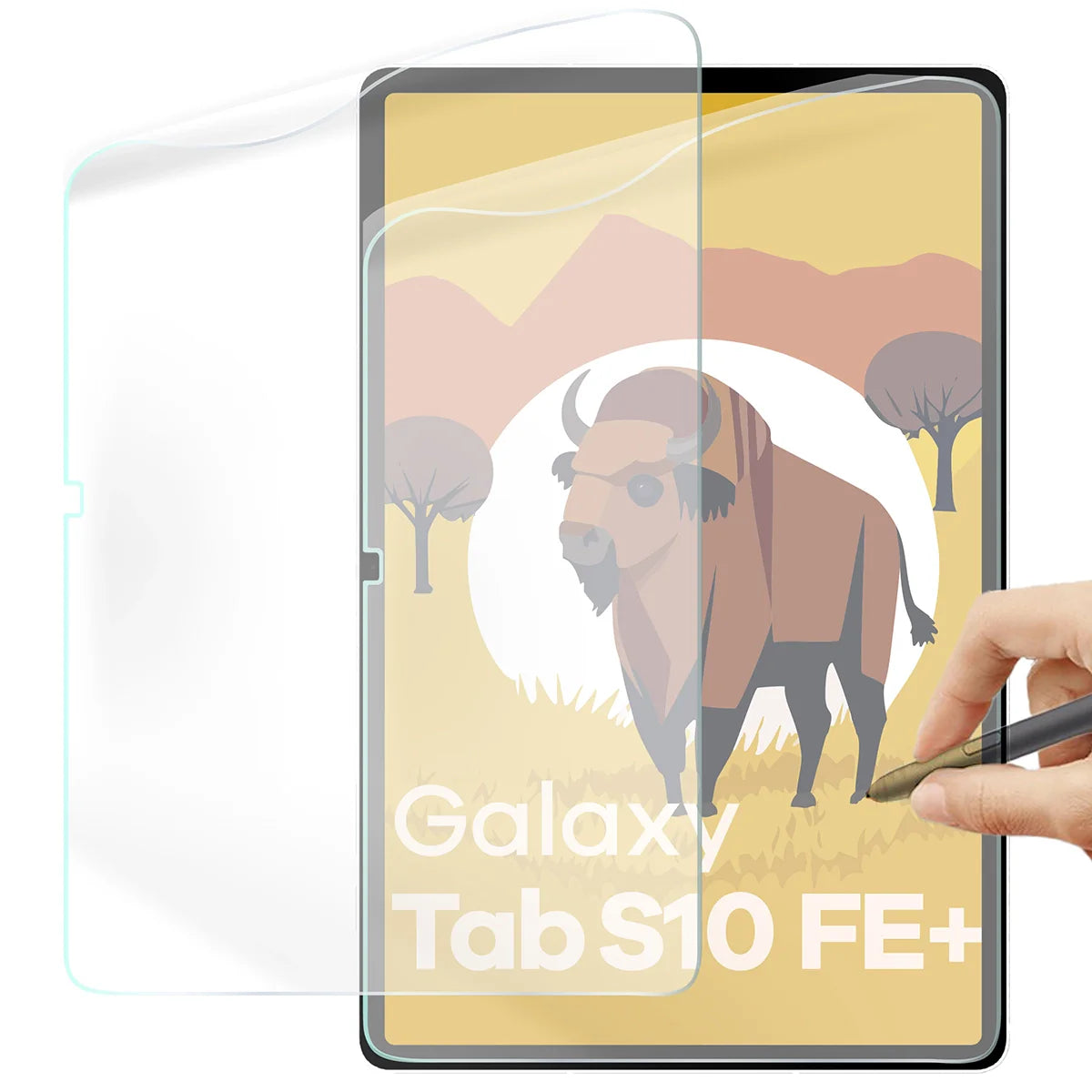 Papierimitationsfolie für Galaxy Tab S10 FE Plus Bizon Film Tab Papirus Duo, 2 Stück