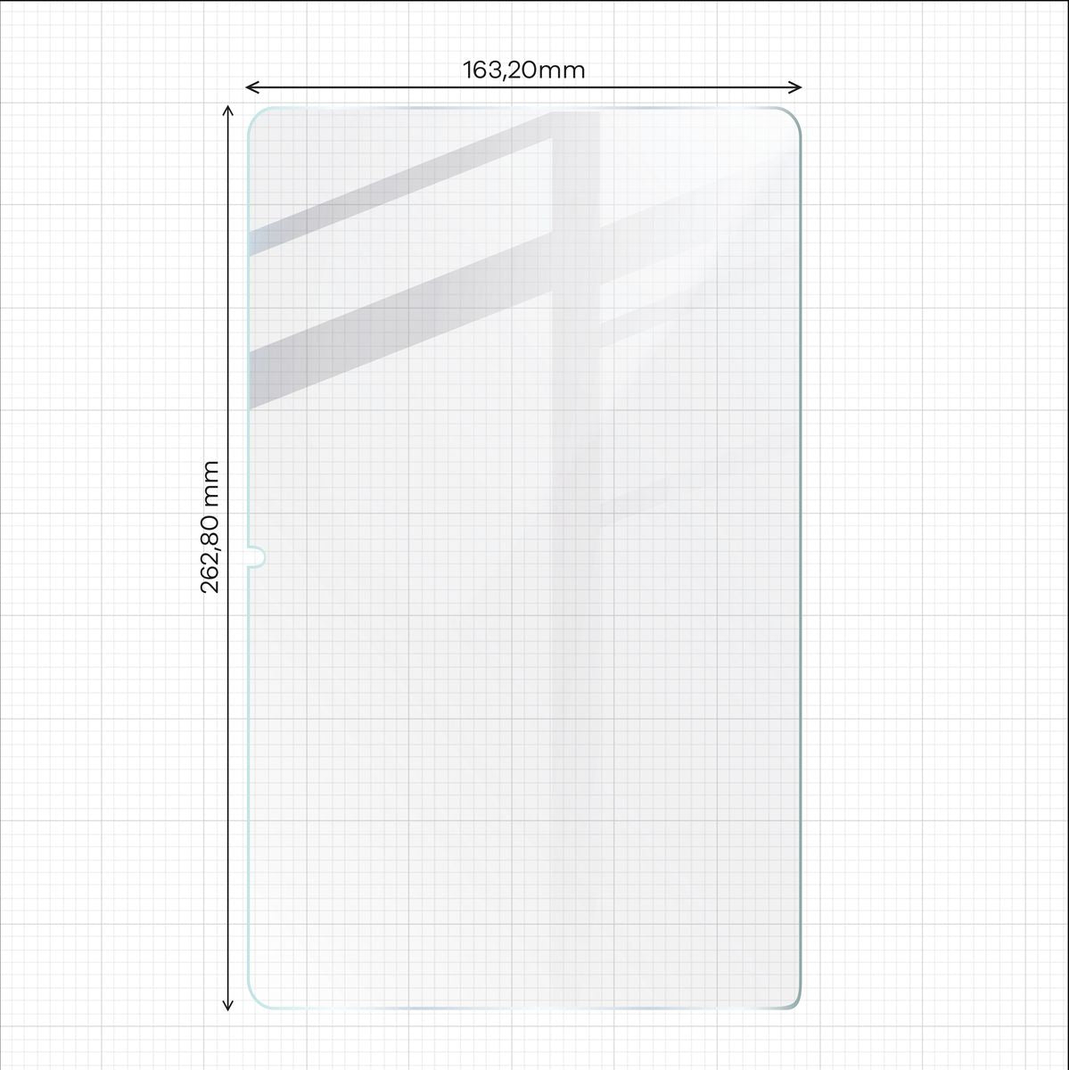 Papierimitationsfolie für Lenovo Tab Plus 11.5" 2024, Bizon Film Tab Papirus Duo, 2 Stück