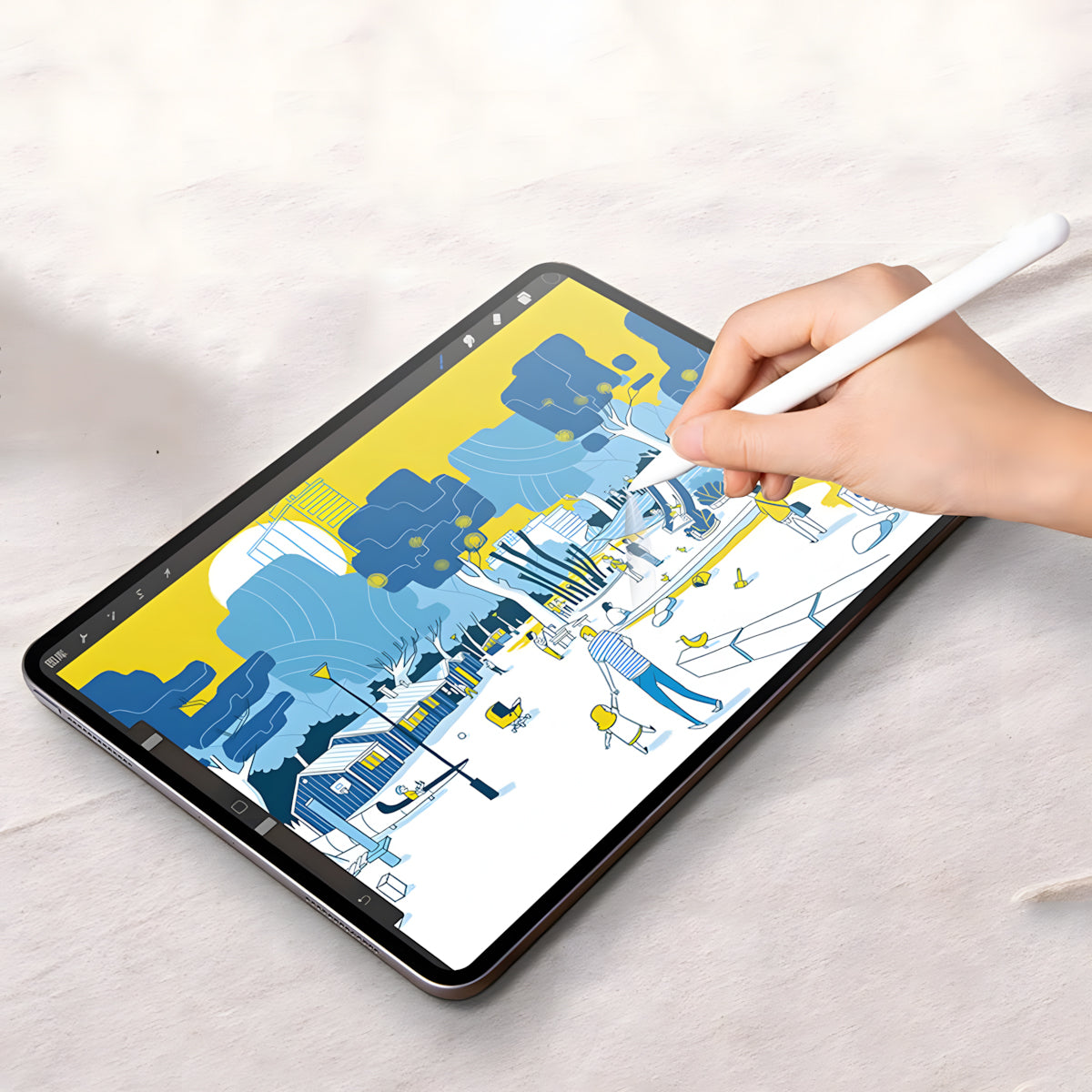 Papierimitationsfolie für Lenovo Tab Plus 11.5" 2024, Bizon Film Tab Papirus Duo, 2 Stück