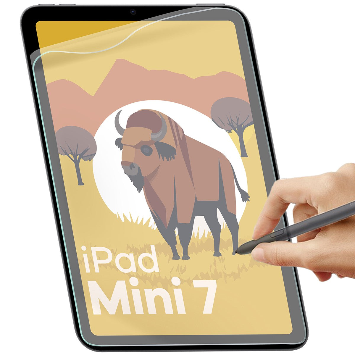 Papierimitationsfolie für iPad Mini 7 gen. 2024 / iPad Mini 6 gen. 2021, Bizon Film Tab Papirus Duo, 2 Stück