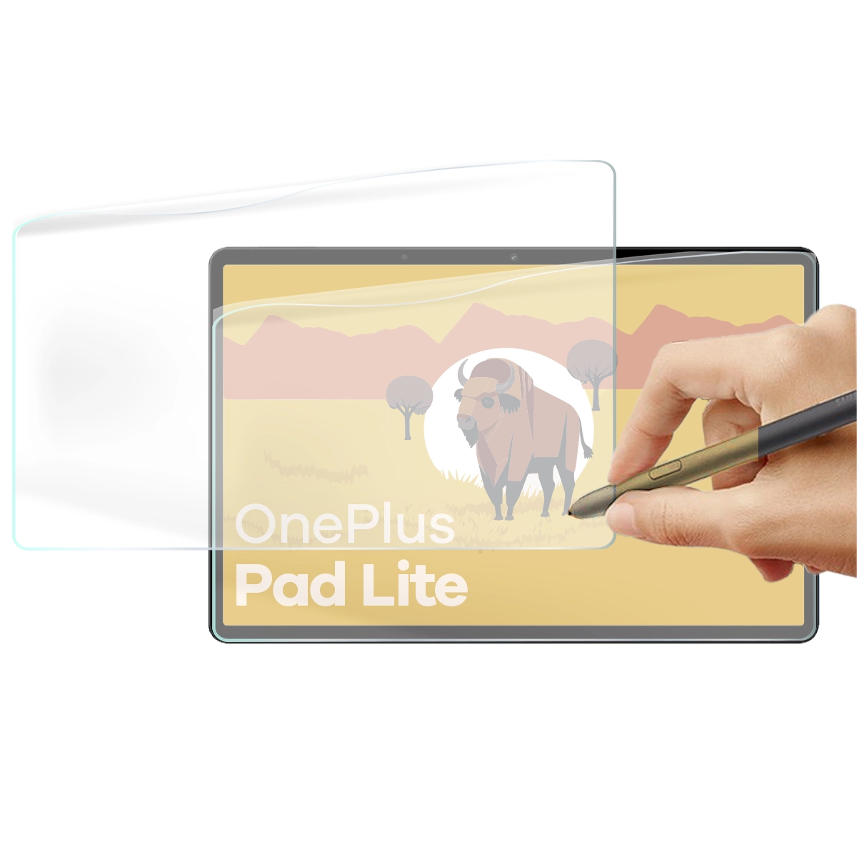 Papierimitationsfolie für OnePlus Pad Lite, Bizon Film Tab Papirus Duo, 2 Stück