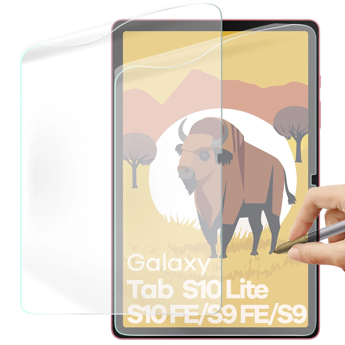 Papierimitationsfolie für Galaxy Tab S10 Lite / S10 FE / S9 FE / S9, Bizon Film Tab Papirus Duo, 2 Stück