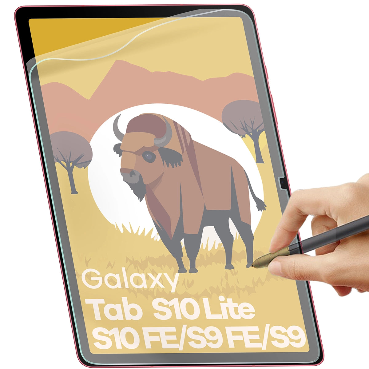 Papierimitationsfolie für Galaxy Tab S10 Lite / S10 FE / S9 FE / S9, Bizon Film Tab Papirus Duo, 2 Stück