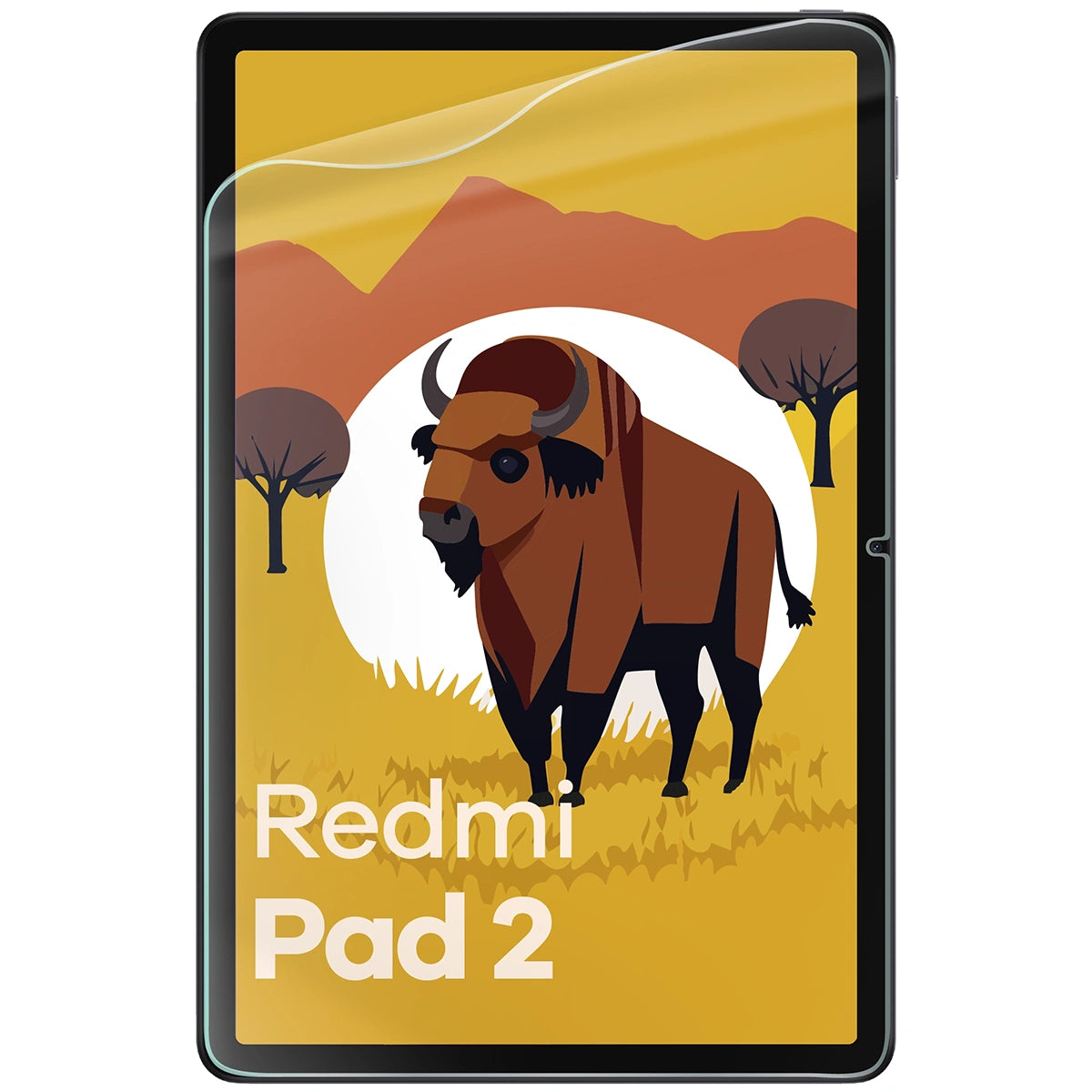 Papierimitationsfolie für Xiaomi Redmi Pad 2, Bizon Film Tab Papirus Duo, 2 Stück