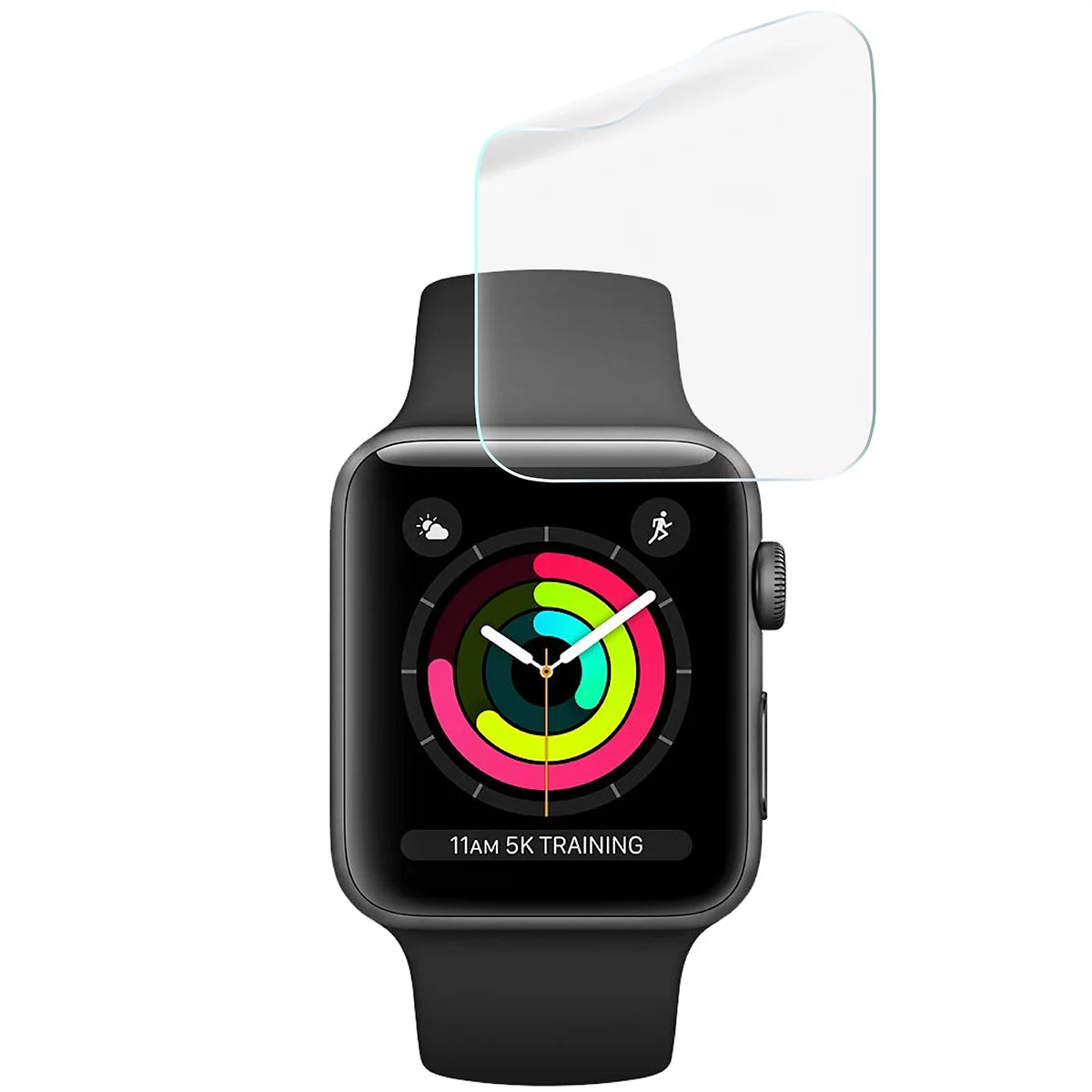 Schutzfolie für den Bildschirm für Apple Watch 3 / 2 / 1 42 mm, Bizon Watch HydroFlex, 6 Stück