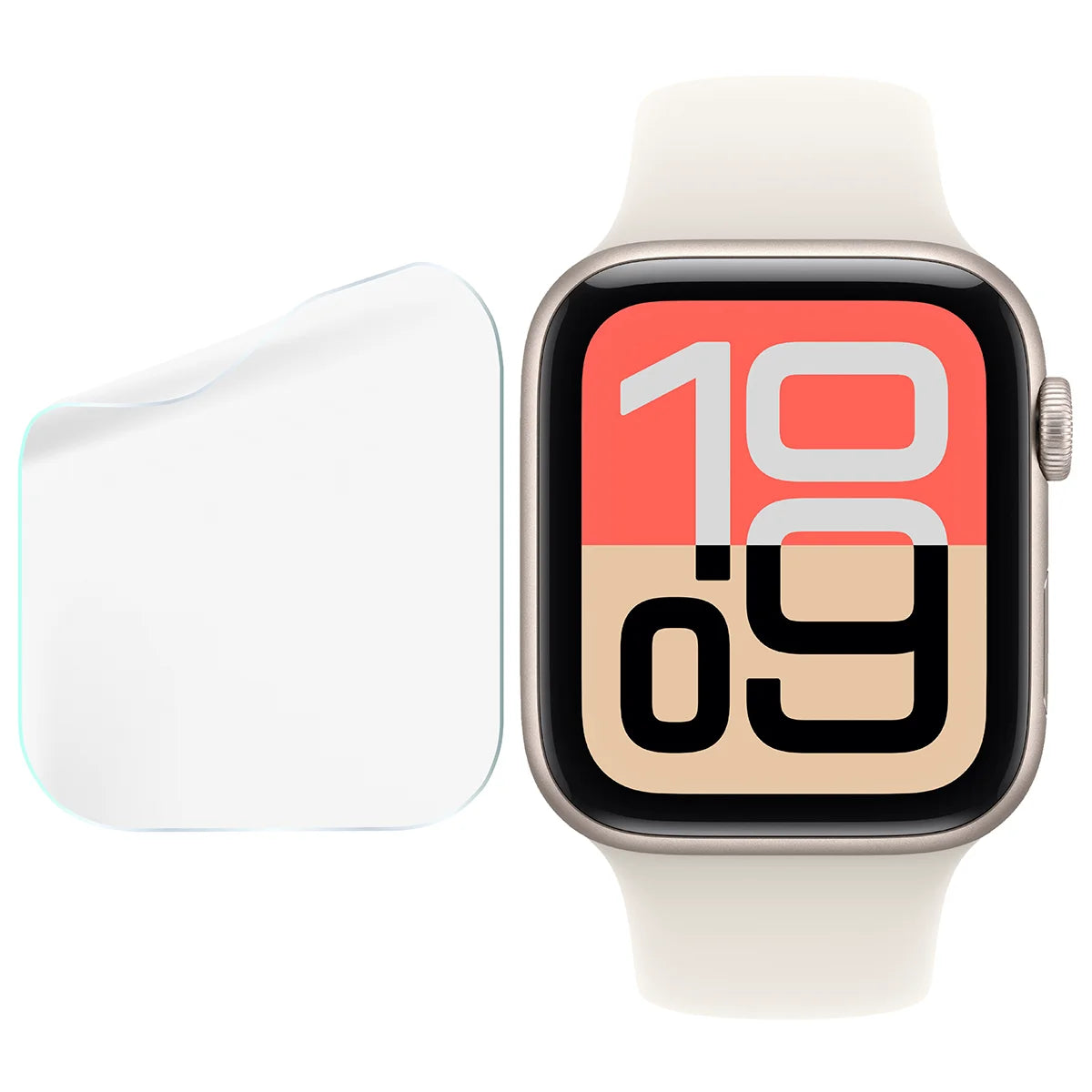 Schutzfolie für den Bildschirm für Apple Watch 4/5/6/7/8/9/SE/SE 2/SE3 44 / 45 mm, Bizon Watch HydroFlex, 6 Stück