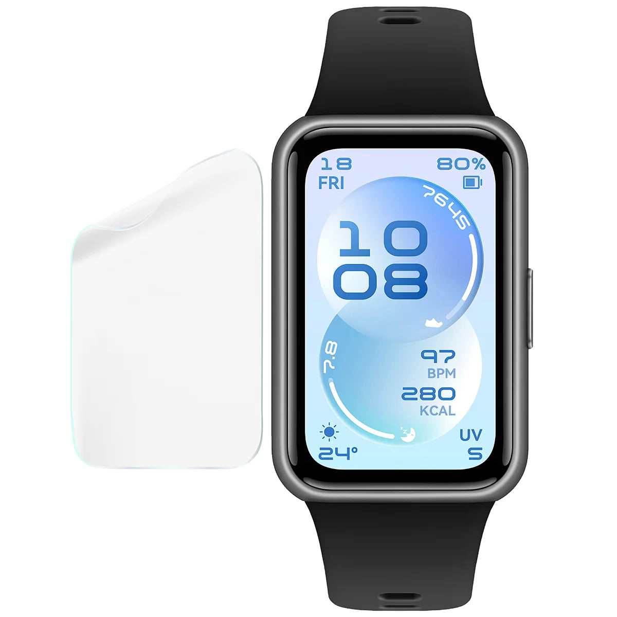 Hydrogel Folie für den Bildschirm für Huawei Band 11 / 11 Pro, Bizon Watch Film Hydrogel Duo, 2 Stück