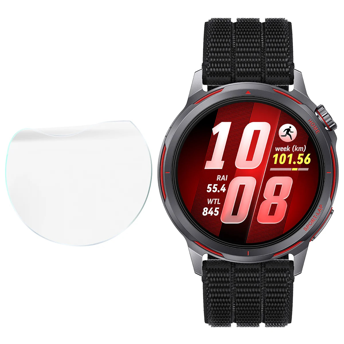 Hydrogel Folie für den Bildschirm für Huawei Watch GT Runner 2, Bizon Watch Film Hydrogel Duo, 2 Stück