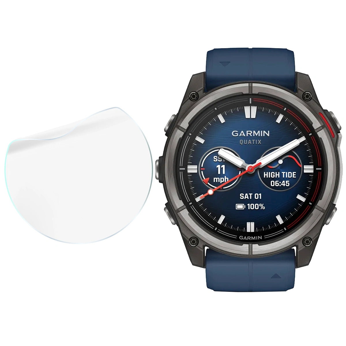 Hydrogel Folie für den Bildschirm für Garmin Quatix 8 Pro 47 mm, Bizon Watch Film Hydrogel Duo, 2 Stück