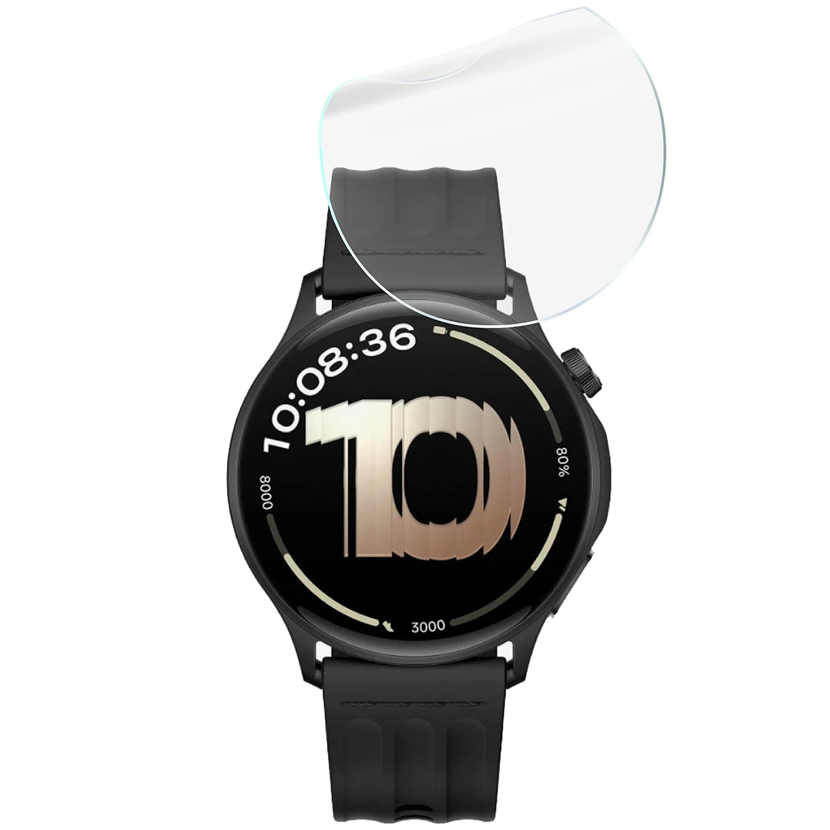 Hydrogel Folie für den Bildschirm für OnePlus Watch Lite 45 mm / Oppo Watch S 45 mm, Bizon Watch Film Hydrogel Duo, 2 Stück