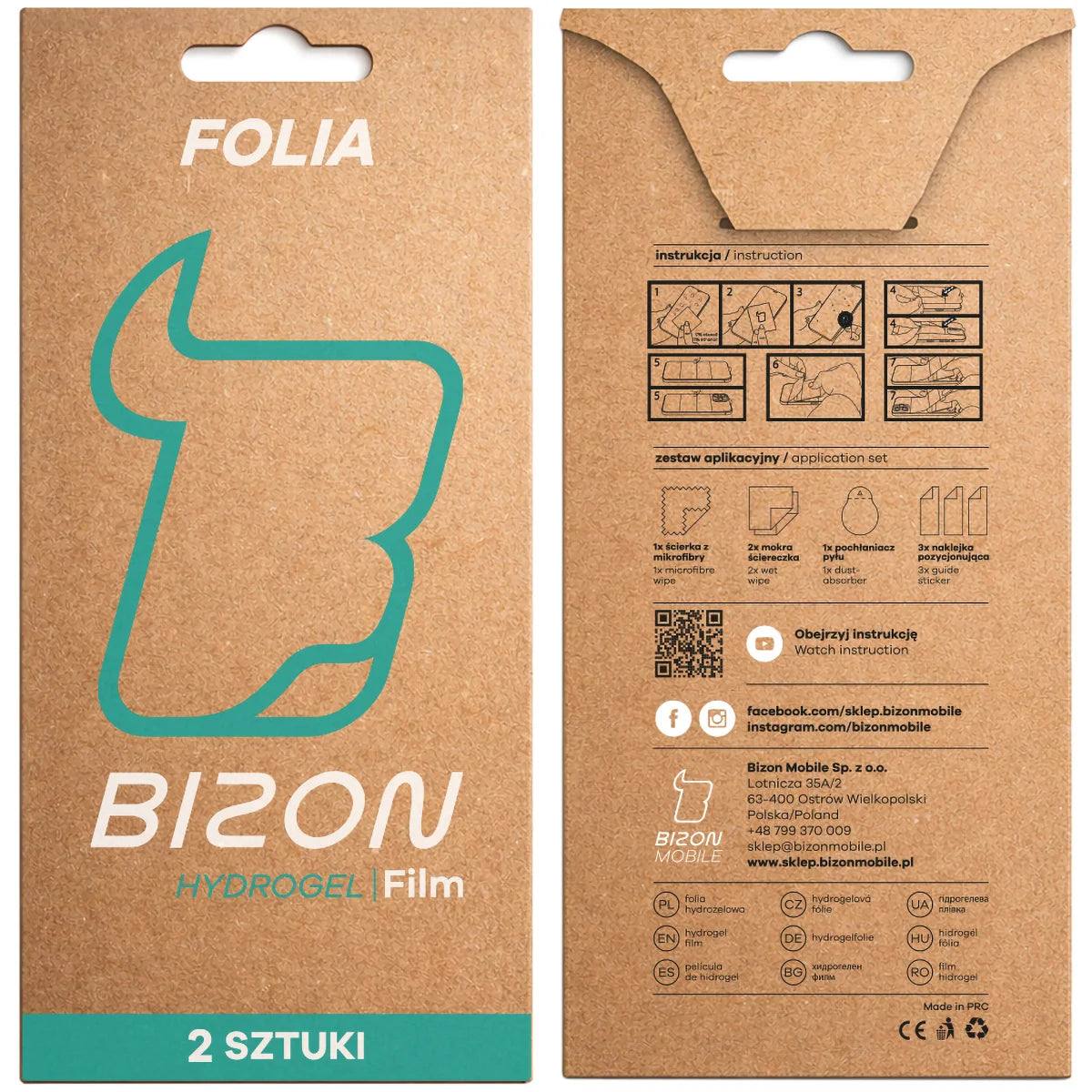 Hydrogel Folie für den Bildschirm für OnePlus Watch Lite 45 mm / Oppo Watch S 45 mm, Bizon Watch Film Hydrogel Duo, 2 Stück
