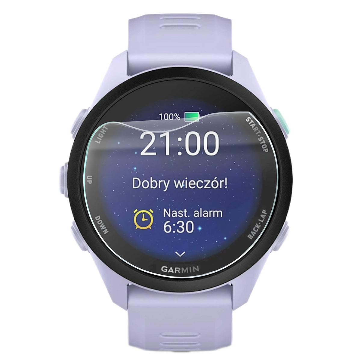 Hydrogel Folie für den Bildschirm für Garmin Forerunner 70 / 170 / 170 Music, Bizon Watch Film Hydrogel Duo, 2 Stück