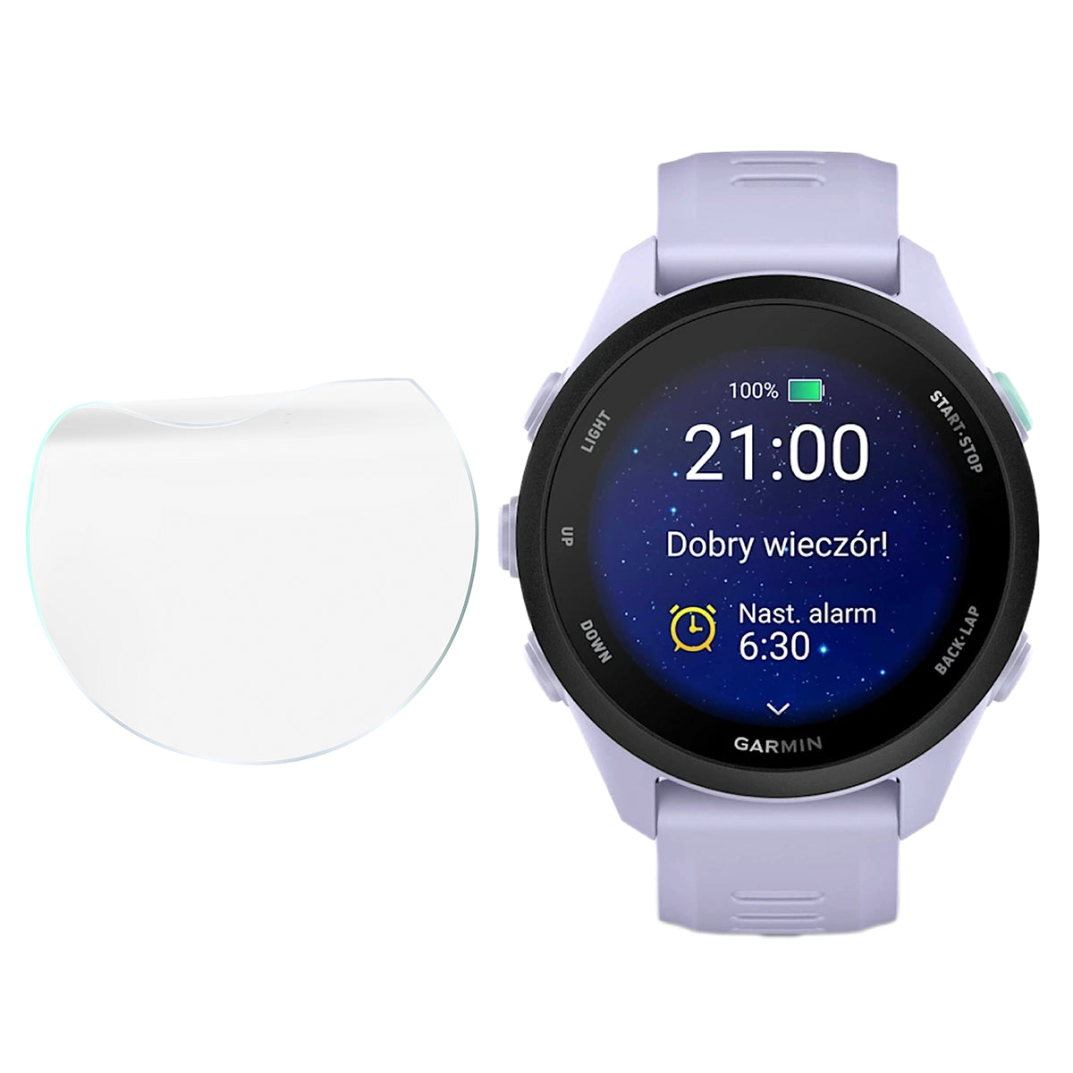 Hydrogel Folie für den Bildschirm für Garmin Forerunner 70 / 170 / 170 Music, Bizon Watch Film Hydrogel Duo, 2 Stück