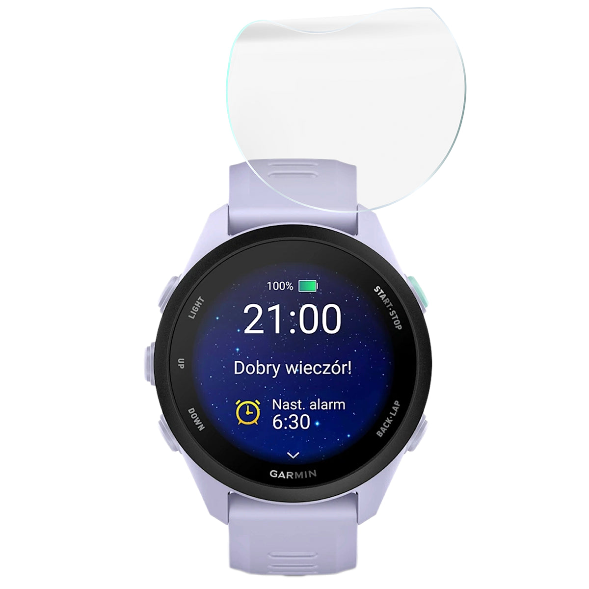 Hydrogel Folie für den Bildschirm für Garmin Forerunner 70 / 170 / 170 Music, Bizon Watch Film Hydrogel Duo, 2 Stück