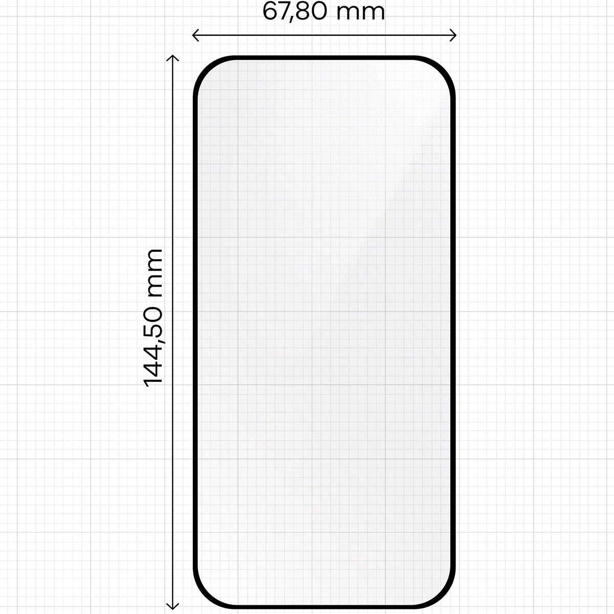 Gehärtetes Glas mit Rahmen zum einfachen Auftragen für iPhone 15, Bizon Glass Aplikator, 2 Stück