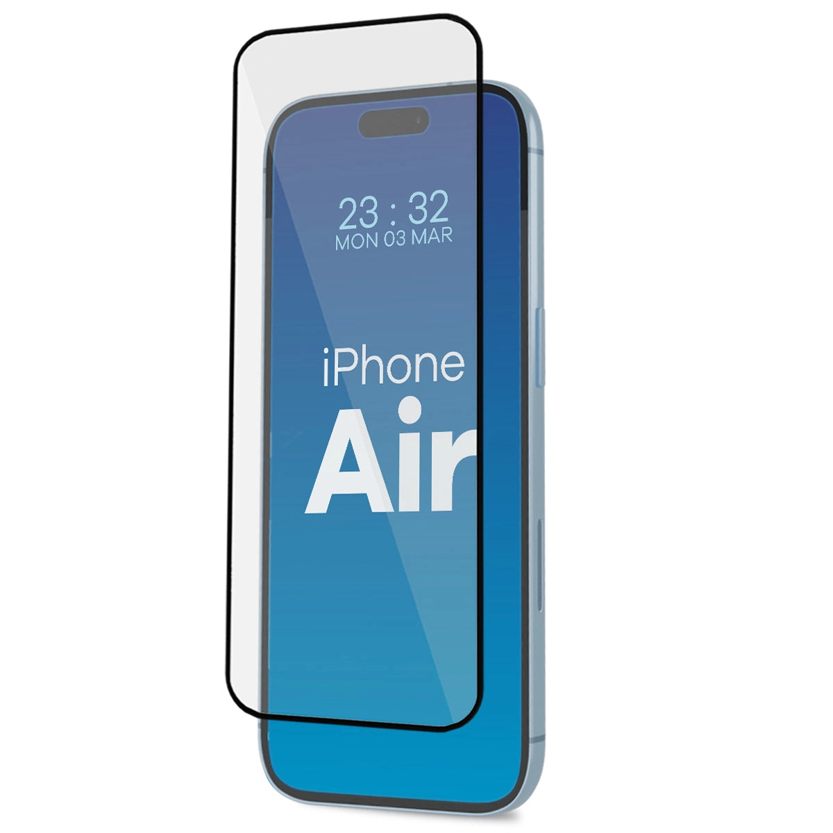 Gehärtetes Glas mit Rahmen zum einfachen Auftragen für iPhone Air, Bizon Glass Aplikator, 2 Stück