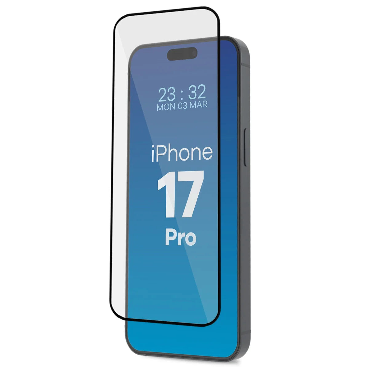 Gehärtetes Glas mit Rahmen zum einfachen Auftragen für iPhone 17 Pro, Bizon Glass Aplikator, 2 Stück