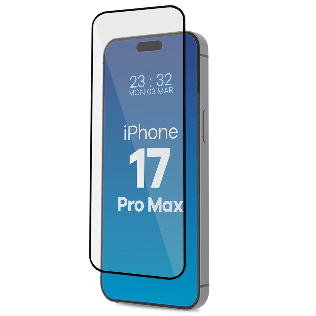 Gehärtetes Glas mit Rahmen zum einfachen Auftragen für iPhone 17 Pro Max, Bizon Glass Aplikator, 2 Stück