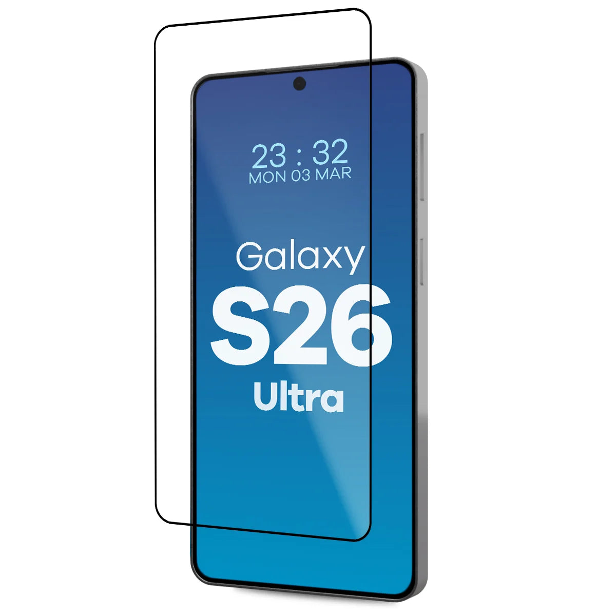 Gehärtetes Glas mit Rahmen zum einfachen Auftragen für Galaxy S26 Ultra, Bizon Glass Aplikator, 2 Stück