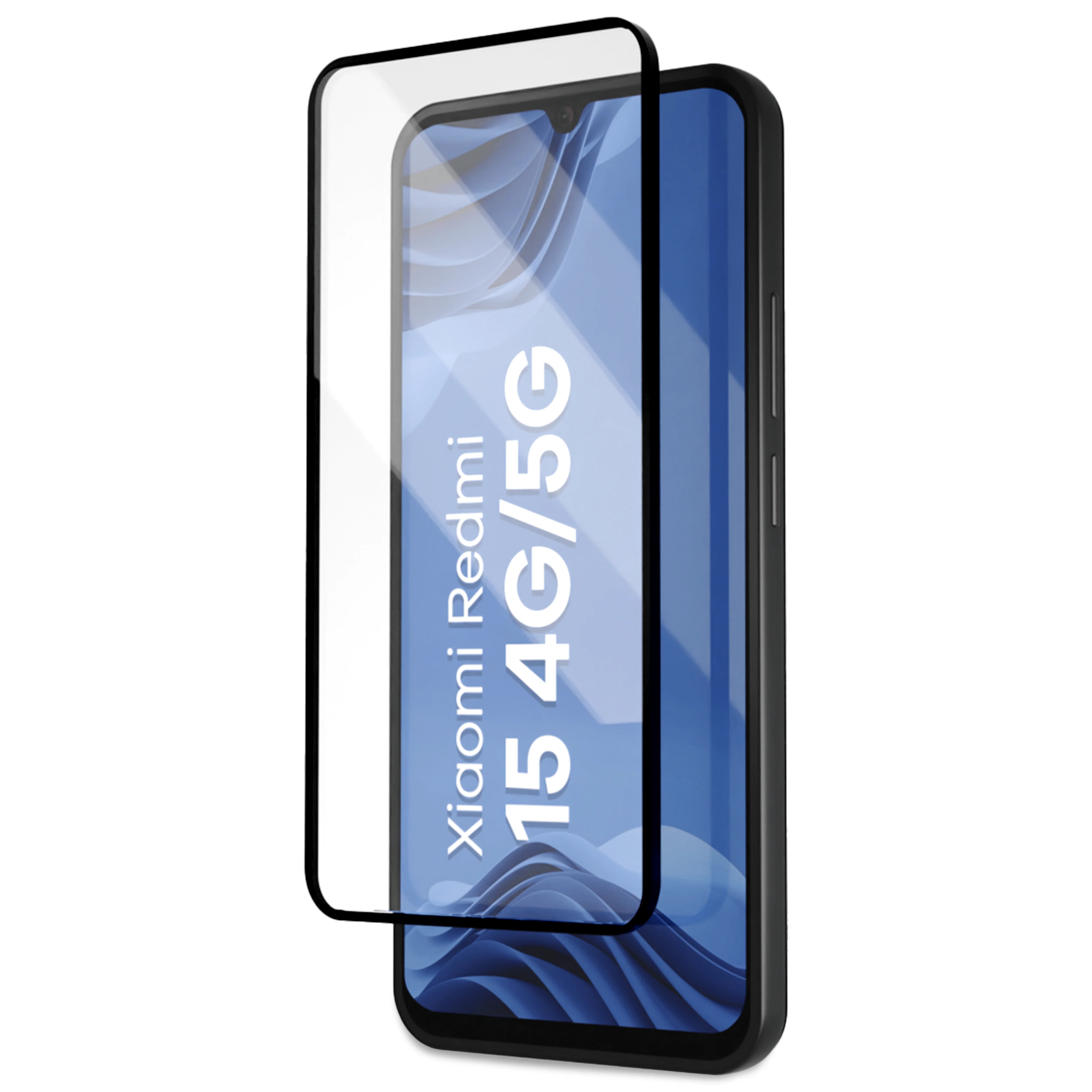 Gehärtetes Glas mit Applikationsrahme für Xiaomi Redmi 15 4G / 5G, Bizon Glass Aplikator Edge, 1 Set