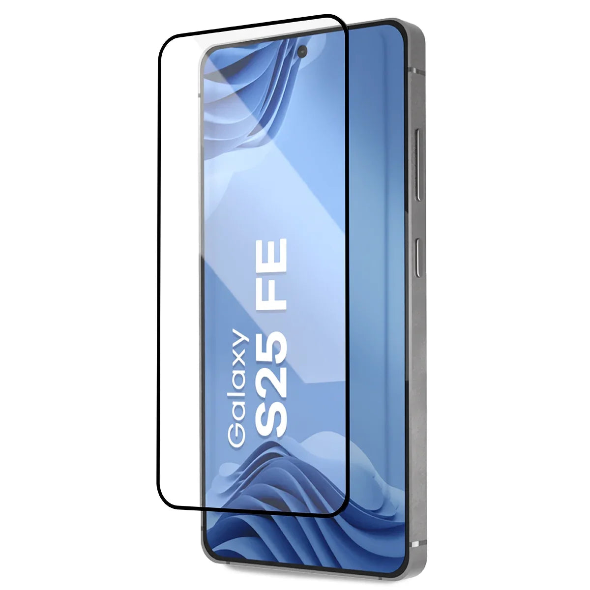 Gehärtetes Glas mit Applikationsrahme für Galaxy S25 FE, Bizon Glass Aplikator Edge, 1 Set