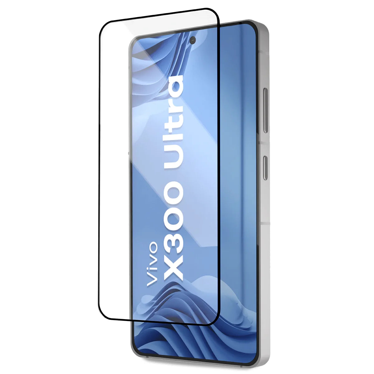 Gehärtetes Glas mit Applikationsrahme für Vivo X300 Ultra, Bizon Glass Aplikator Edge, 1 Set