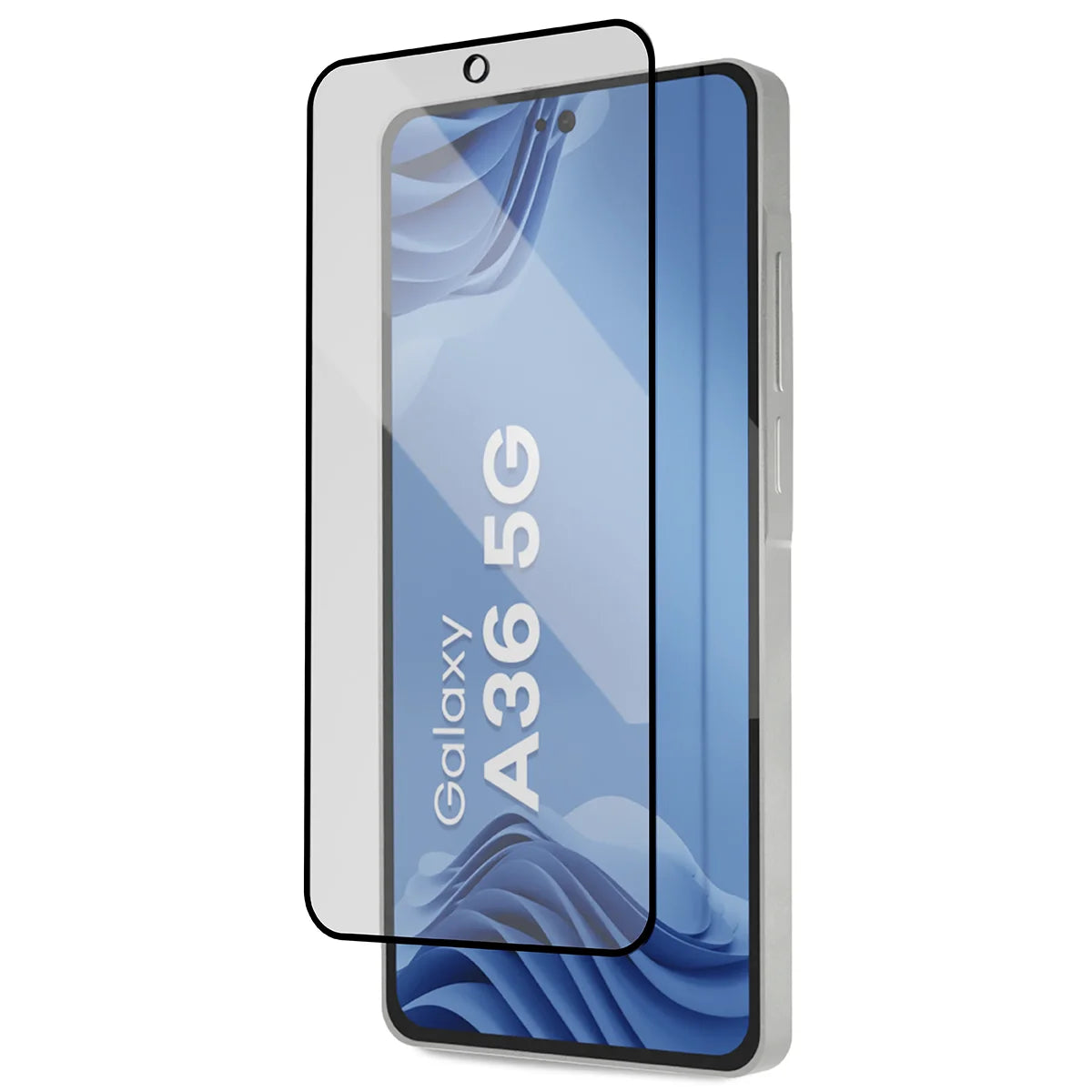 Gehärtetes Glas mit Applikationsrahme für Galaxy A36 5G, Bizon Glass Aplikator Edge, 2 Sets