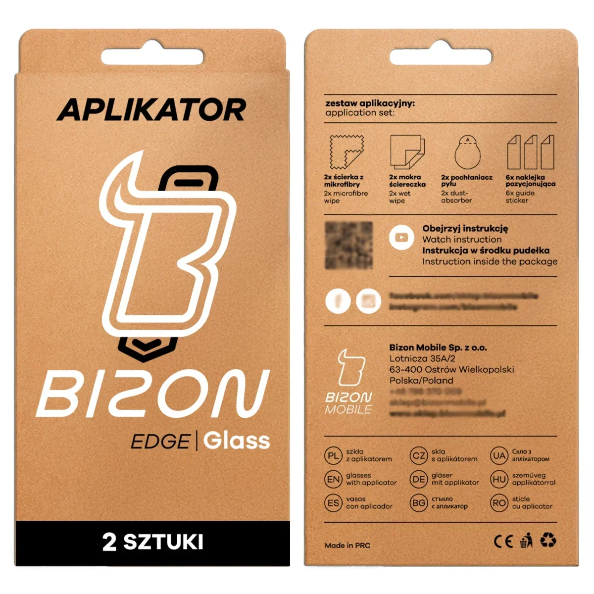 Gehärtetes Glas mit Applikationsrahme für Galaxy A56 5G / A37 5G, Bizon Glass Aplikator Edge, 2 Sets
