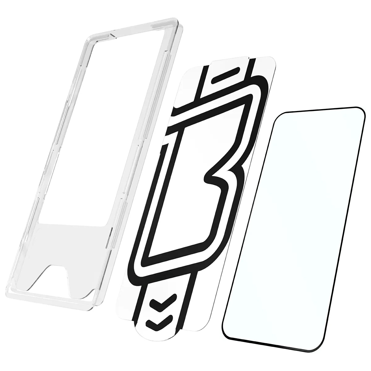 Gehärtetes Glas mit Applikationsrahme für Xiaomi 17T, Bizon Glass Aplikator Edge, 2 Sets