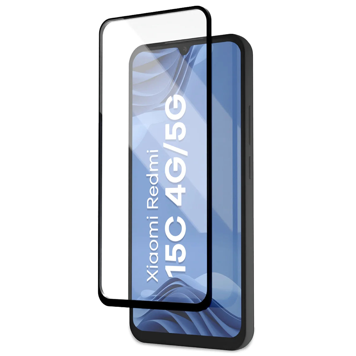 Gehärtetes Glas mit Applikationsrahme für Xiaomi Redmi 15C 4G / 5G, Bizon Glass Aplikator Edge, 2 Sets