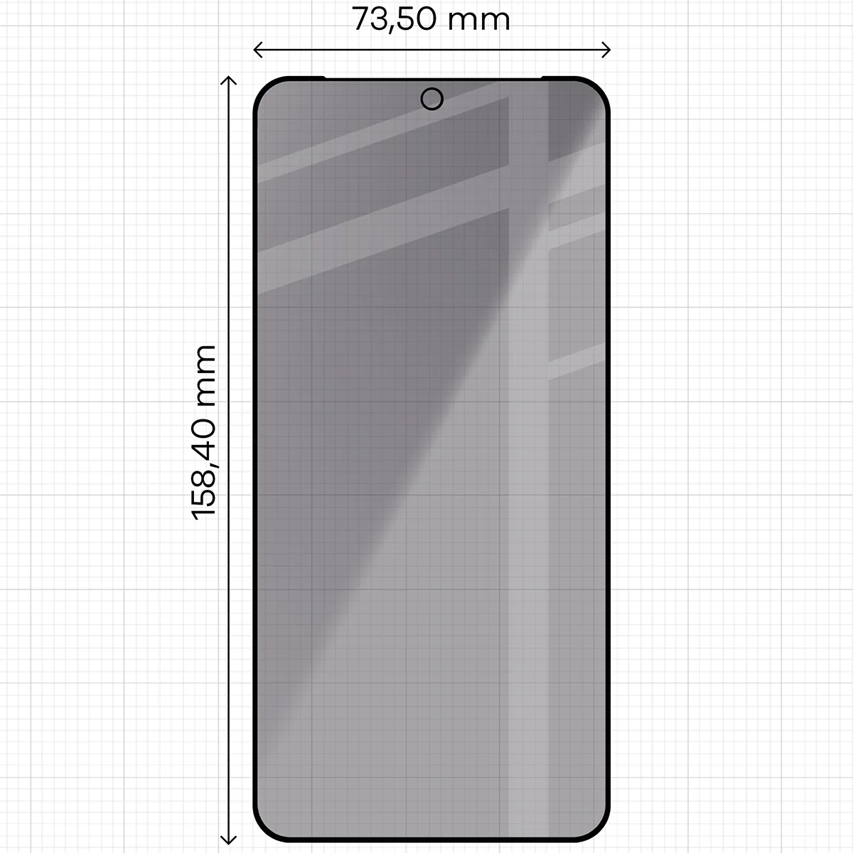 Gehärtetes Glas mit Privatschutzfilter und Applikationsrahmen für Galaxy A27 5G, Bizon Glass Aplikator Shadow, 1 Set