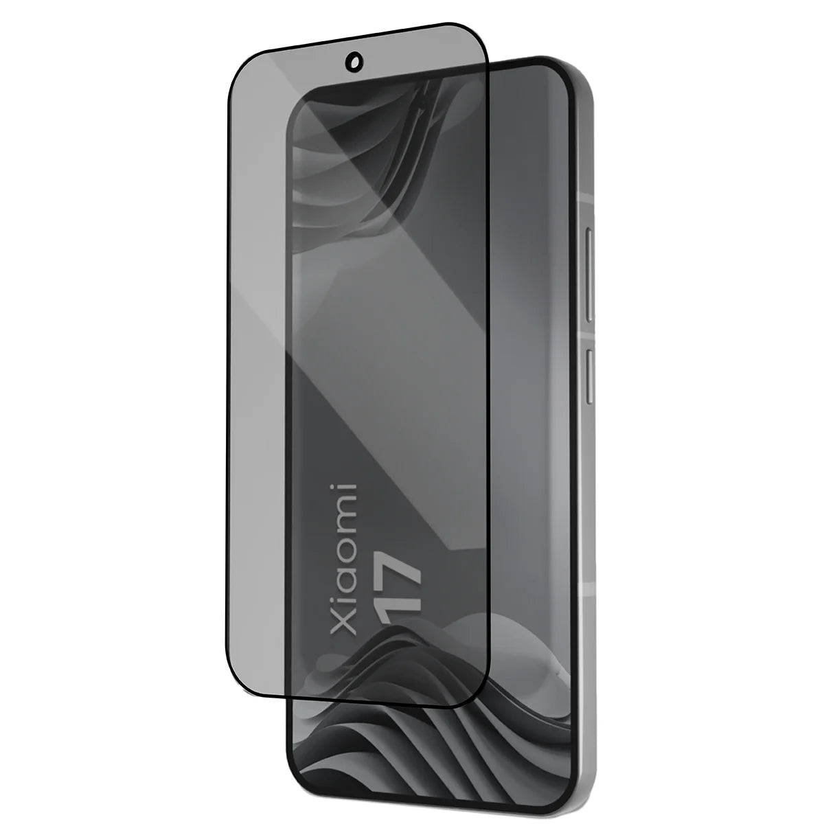 Gehärtetes Glas mit Privatschutzfilter und Applikationsrahmen für Xiaomi 17, Bizon Glass Aplikator Shadow, 1 Set