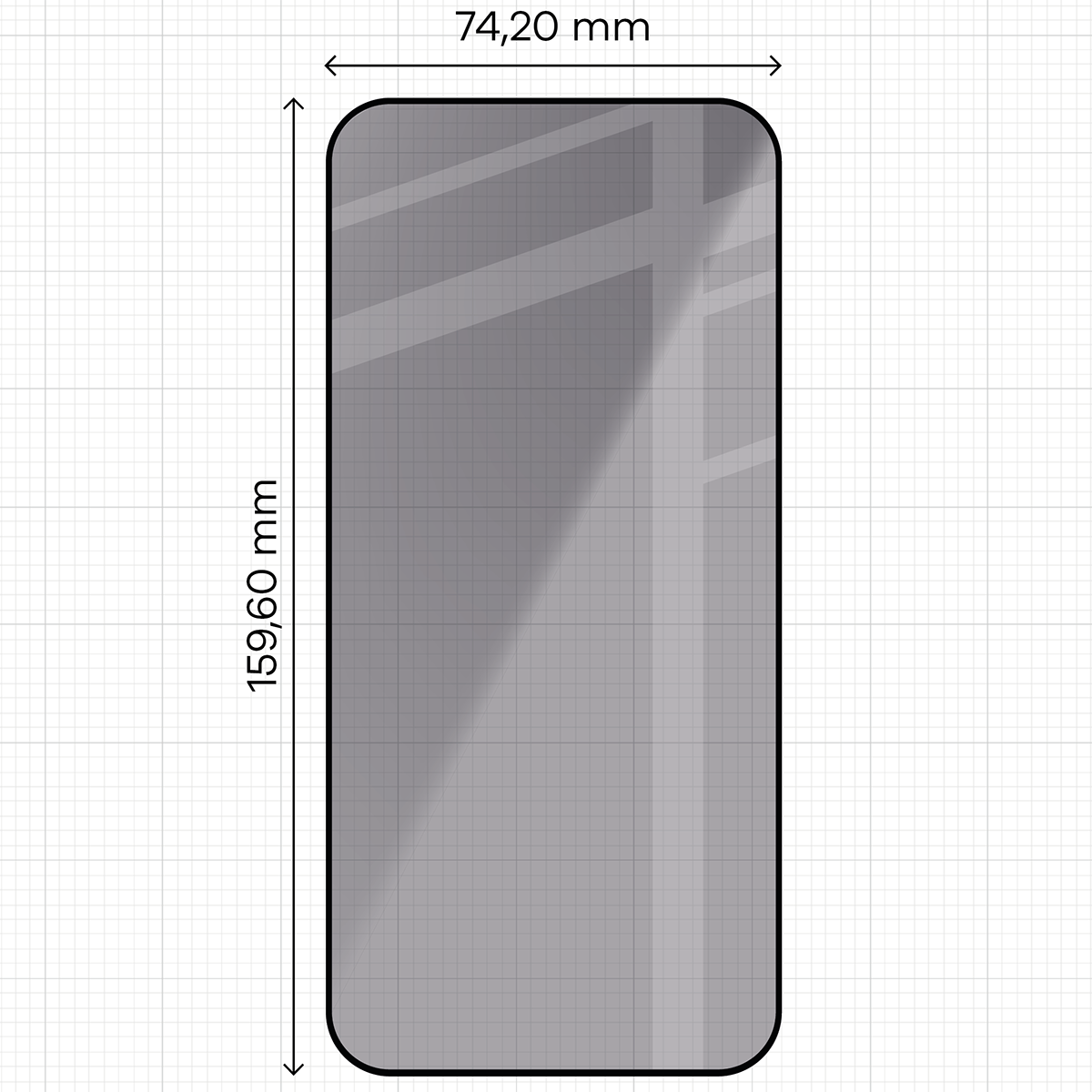 Gehärtetes Glas mit Privatschutzfilter und Applikationsrahmen für Xiaomi POCO F9 Ultra, Bizon Glass Aplikator Shadow, 1 Set (2/6)