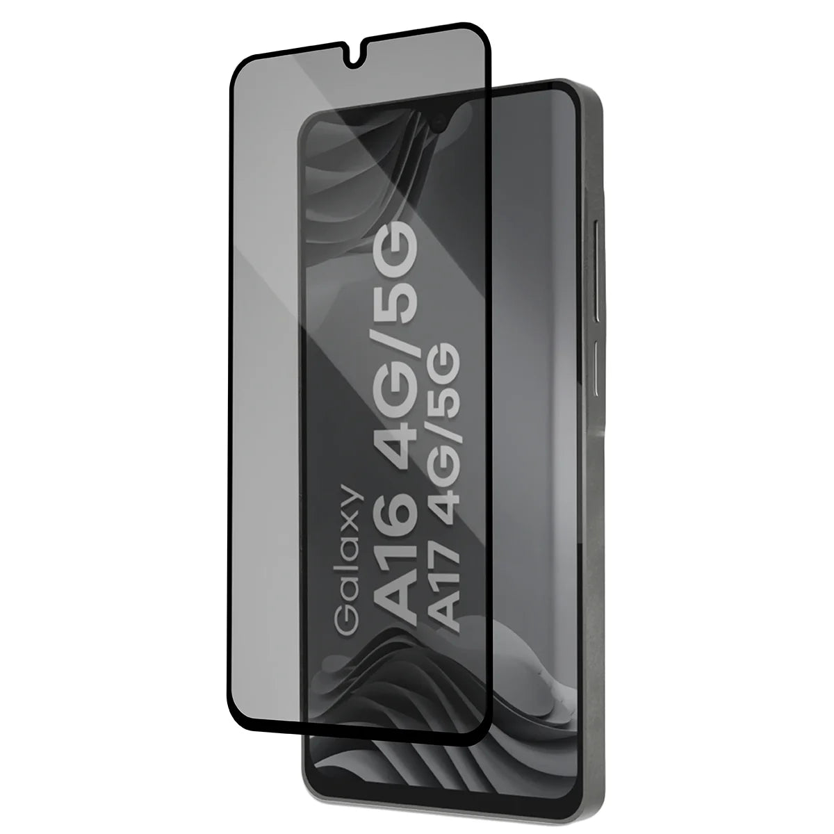 Gehärtetes Glas mit Privatschutzfilter und Applikationsrahmen für Galaxy A16 / A17, Bizon Glass Aplikator Shadow, 2 Sets