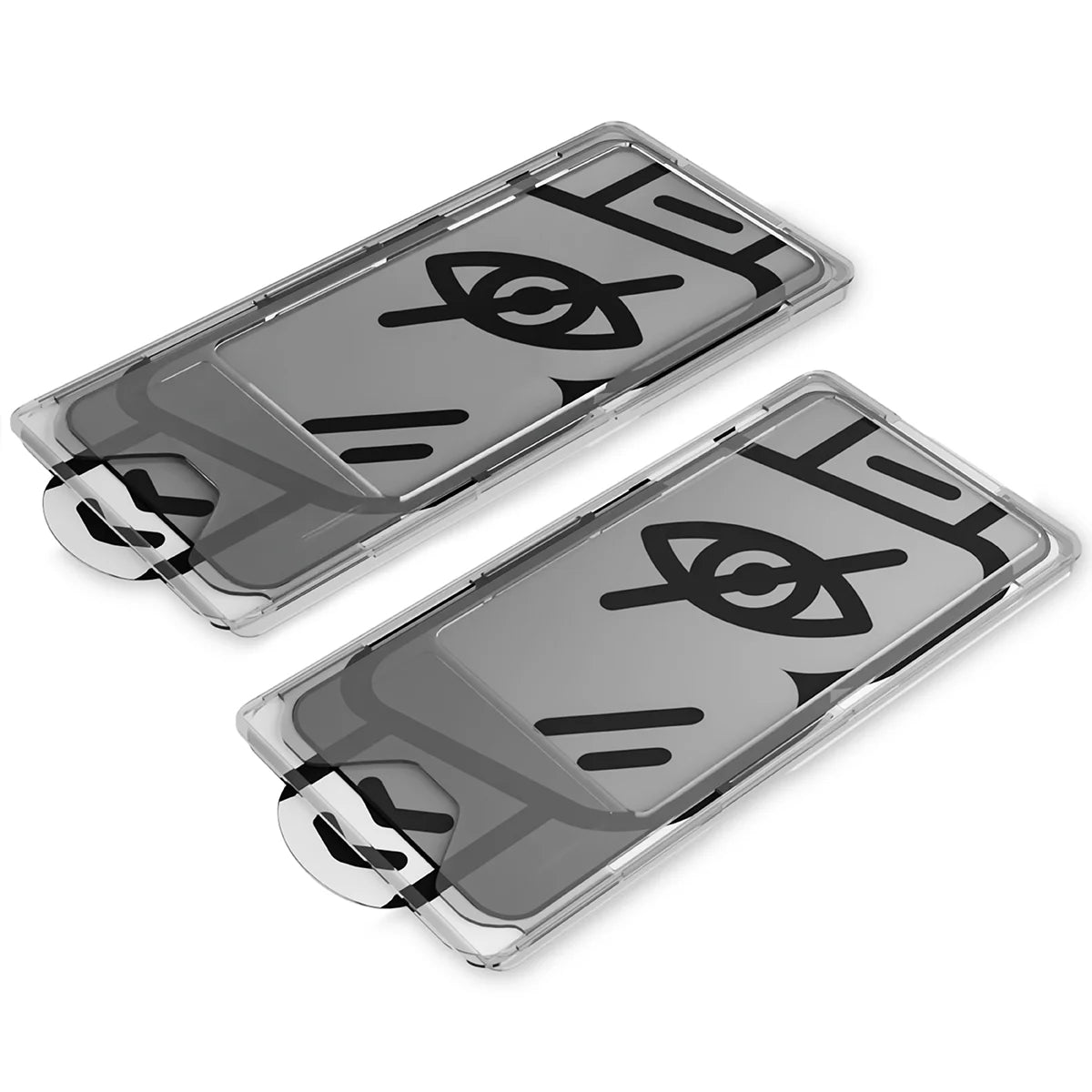 Gehärtetes Glas mit Privatschutzfilter und Applikationsrahmen für iPhone 18 Pro, Bizon Glass Aplikator Shadow, 2 Sets (7/7)
