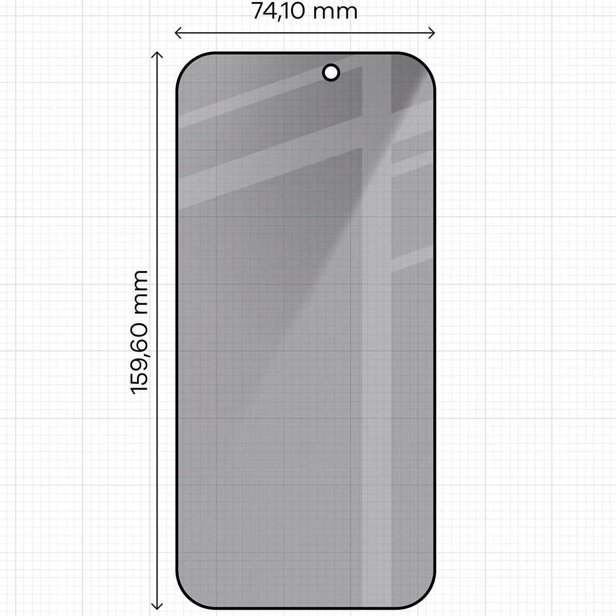 Gehärtetes Glas mit Privatschutzfilter und Applikationsrahmen für iPhone 18 Pro Max, Bizon Glass Aplikator Shadow, 2 Sets (2/7)