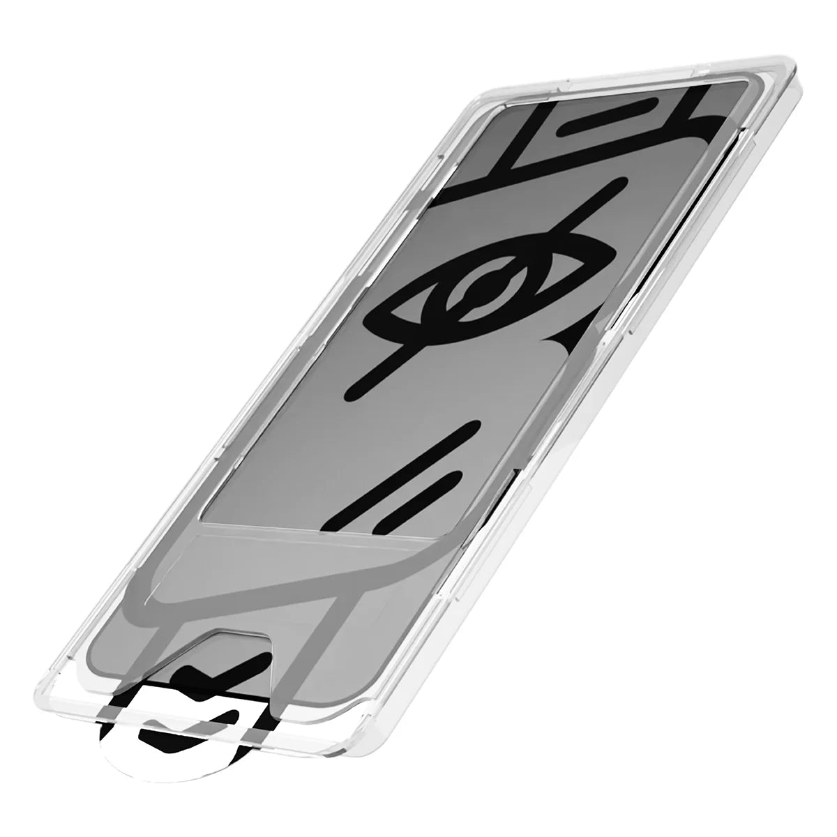 Gehärtetes Glas mit Privatschutzfilter und Applikationsrahmen für iPhone 18 Pro Max, Bizon Glass Aplikator Shadow, 2 Sets (4/7)