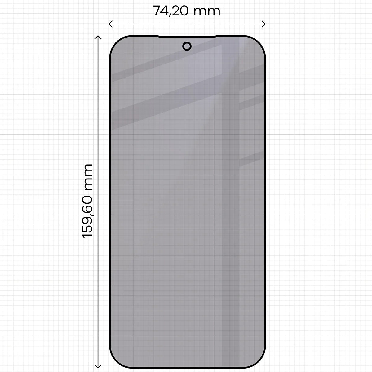 Gehärtetes Glas mit Privatschutzfilter und Applikationsrahmen für Xiaomi 17 Ultra, Bizon Glass Aplikator Shadow, 2 Sets