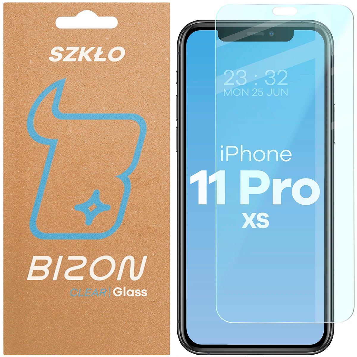 Gehärtetes Glas für iPhone 11 Pro / Xs, Bizon Glass Clear