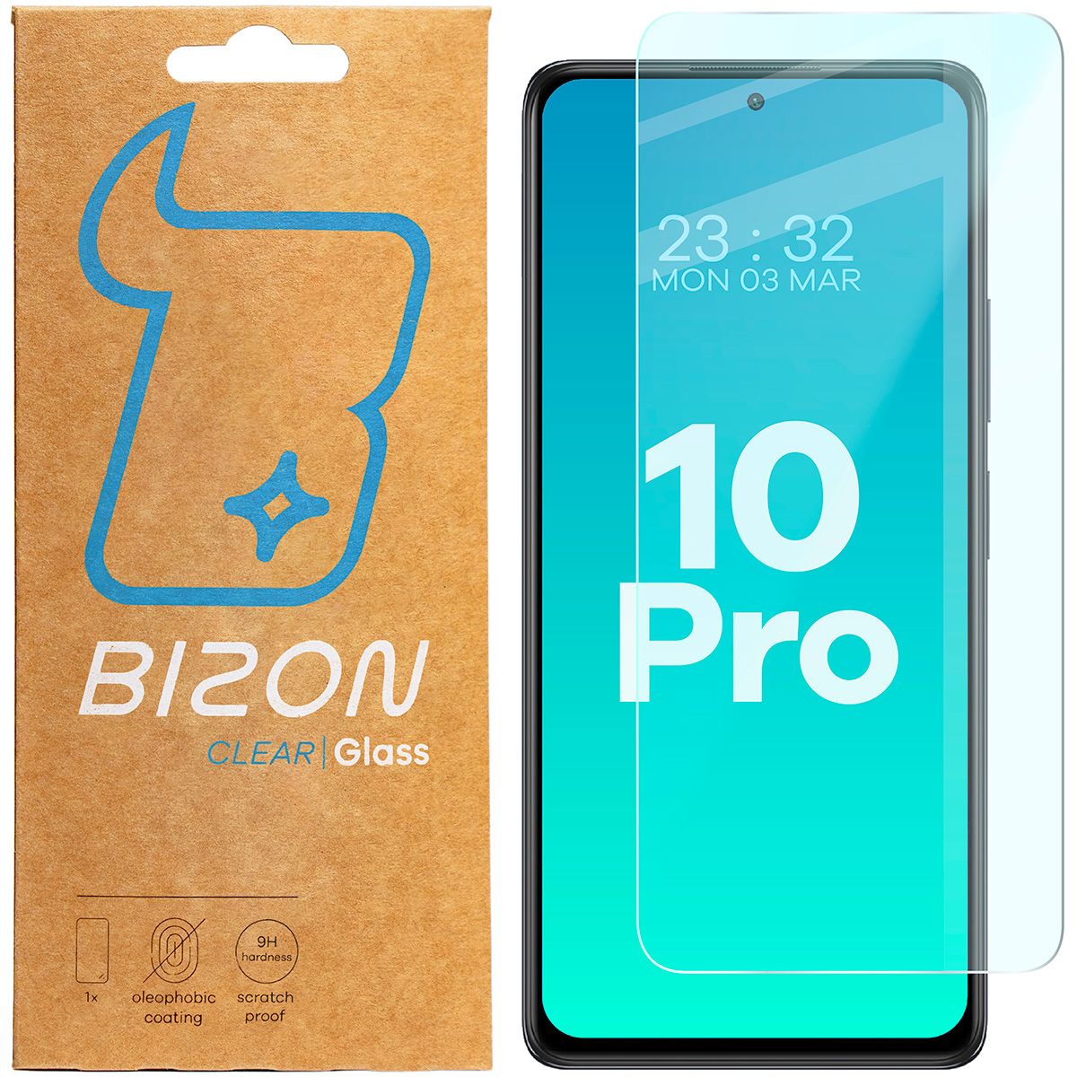 Gehärtetes Glas für Xiaomi Redmi Note 10 Pro, Bizon Glass Clear