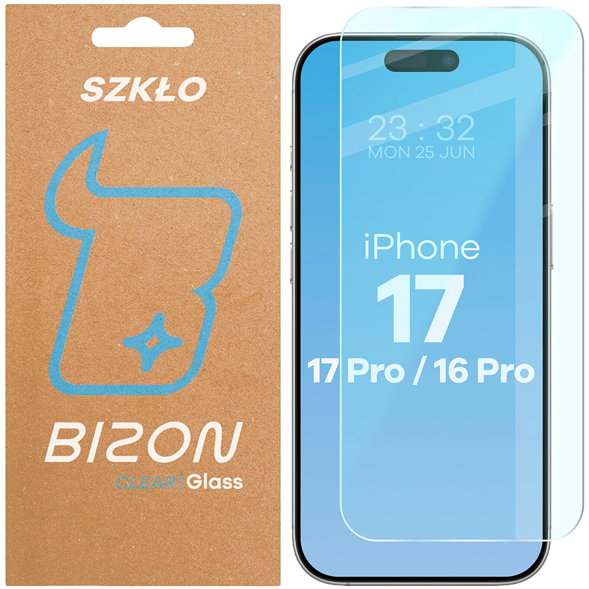 Gehärtetes Glas für iPhone 17 Pro / 17 / 16 Pro, Bizon Glass Clear 2