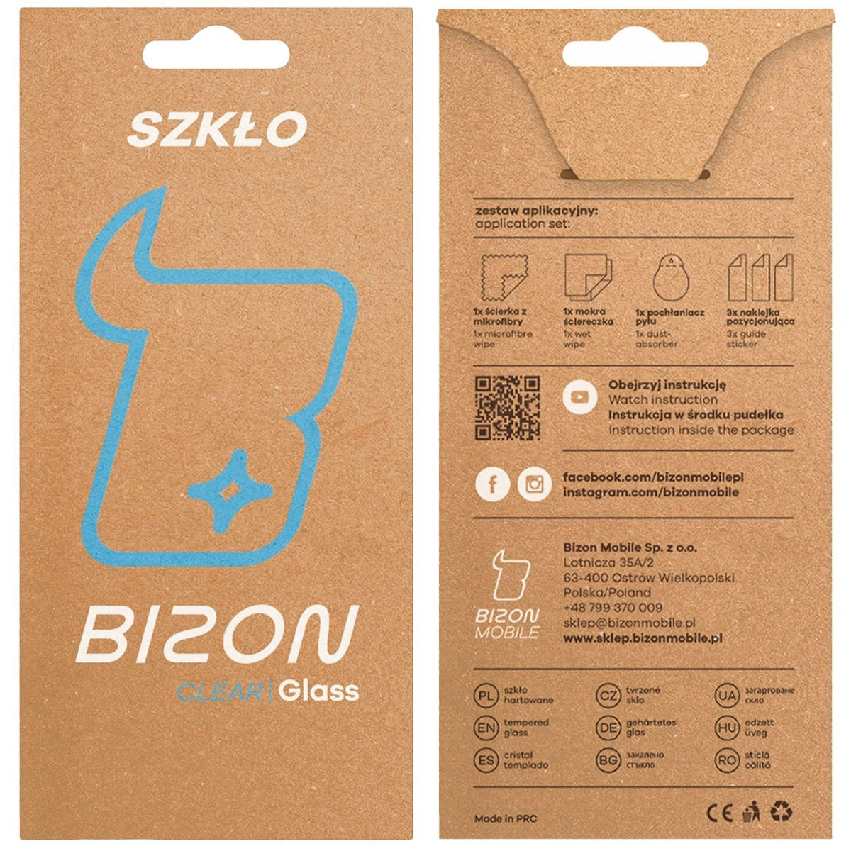 Gehärtetes Glas für iPhone 17 Pro / 17 / 16 Pro, Bizon Glass Clear 2