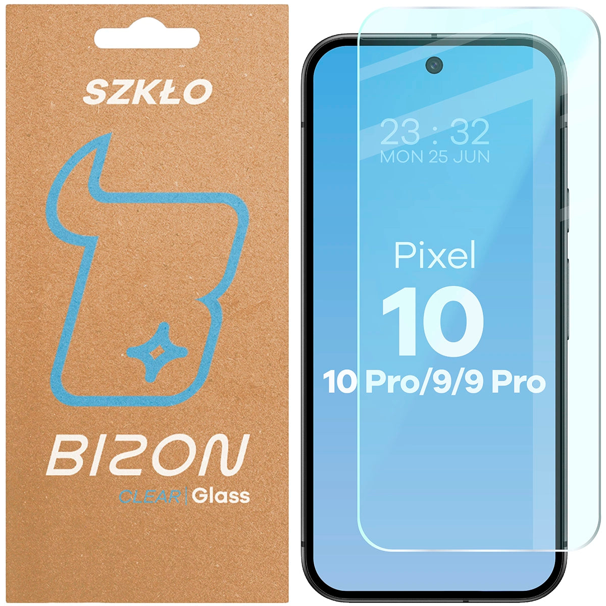 Gehärtetes Glas für Google Pixel 10 / 10 Pro / 9 / 9 Pro, Bizon Glass Clear 2