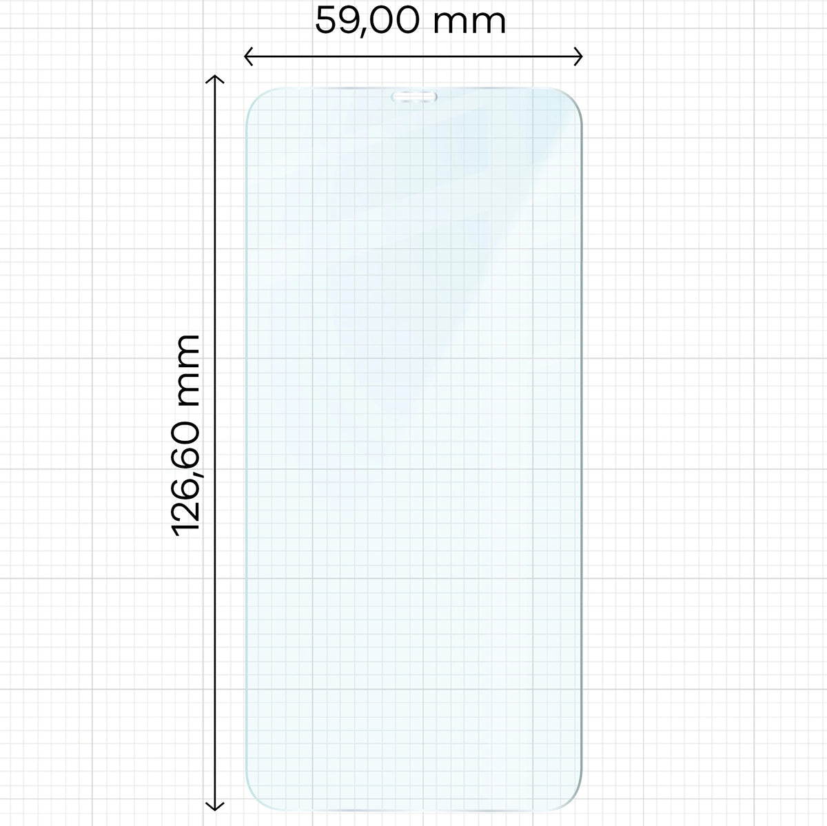 Gehärtetes Glas für iPhone 12 Mini, Bizon Glass Clear