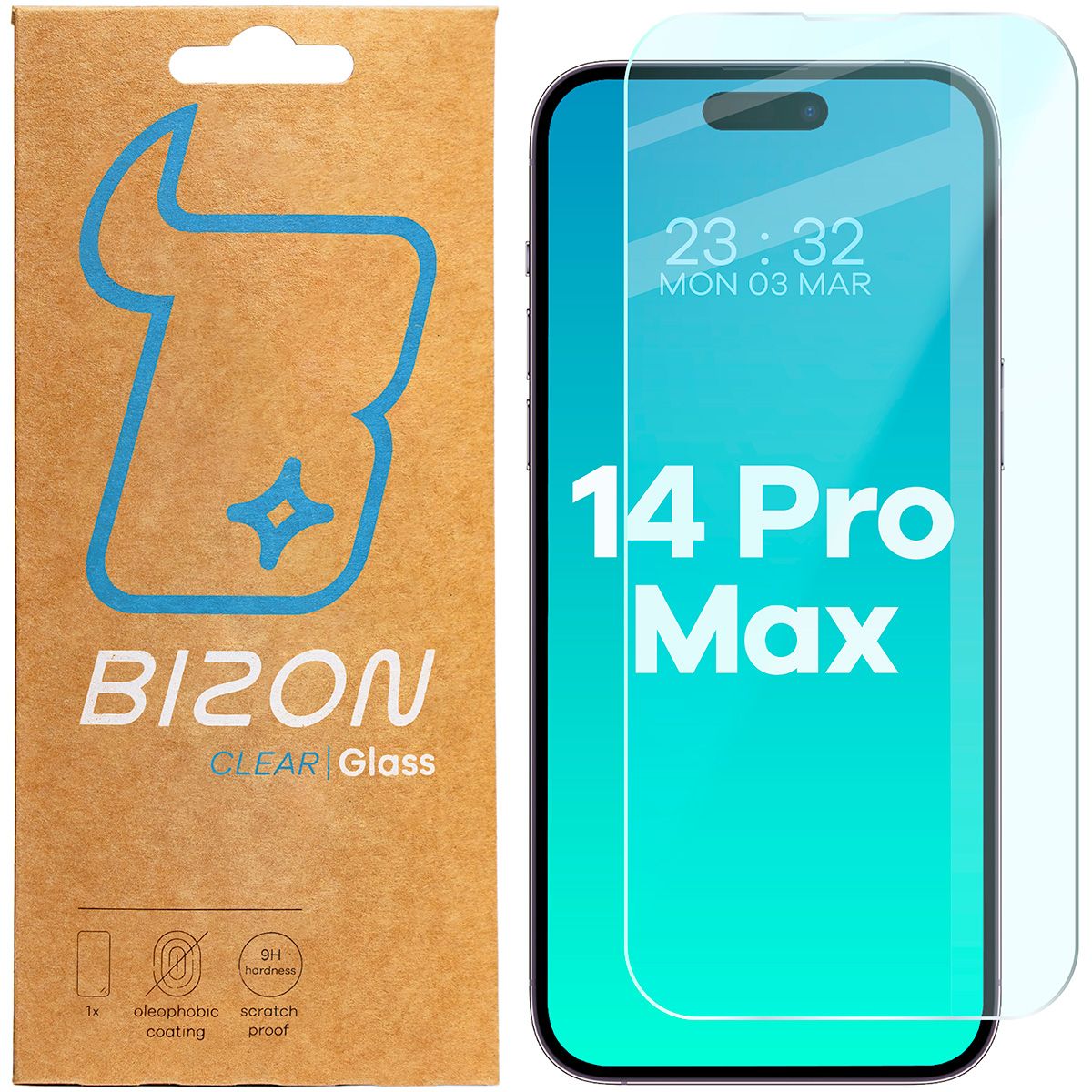 Gehärtetes Glas Bizon Glass Clear 2, iPhone 14 Pro Max