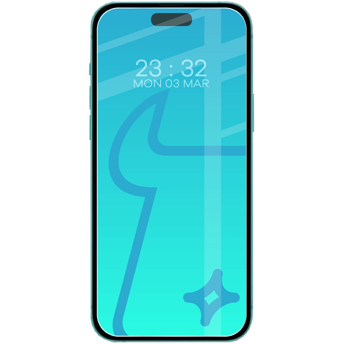 Gehärtetes Glas für iPhone 15 / 15 Pro / 16, Bizon Glass Clear 2