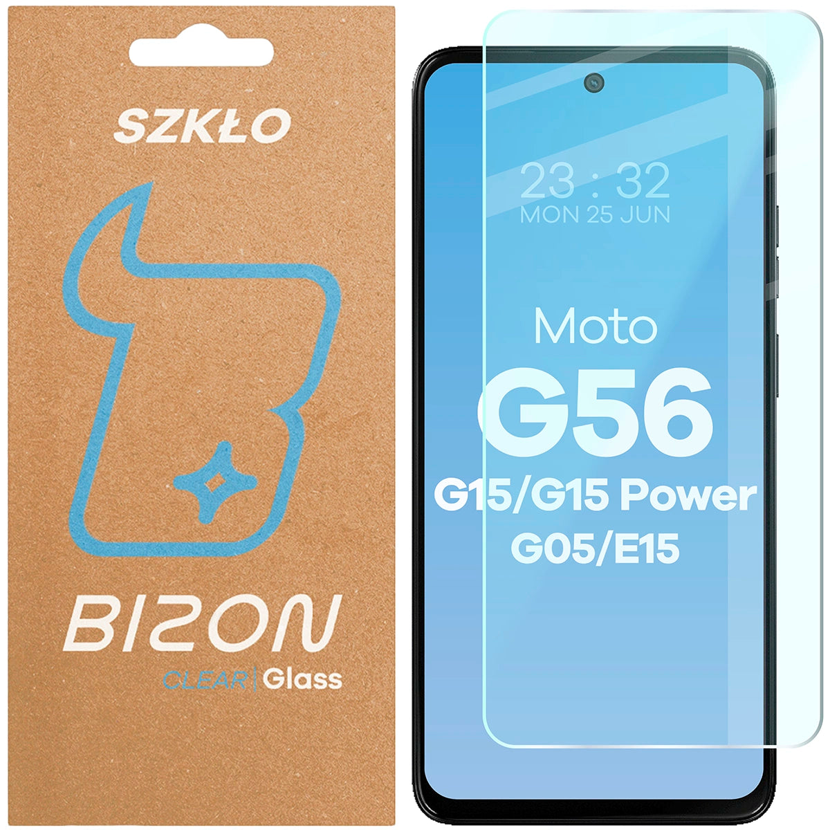 Gehärtetes Glas für Motorola Moto G56/G15/G15 Power/G05/E15, Bizon Glass Clear 2