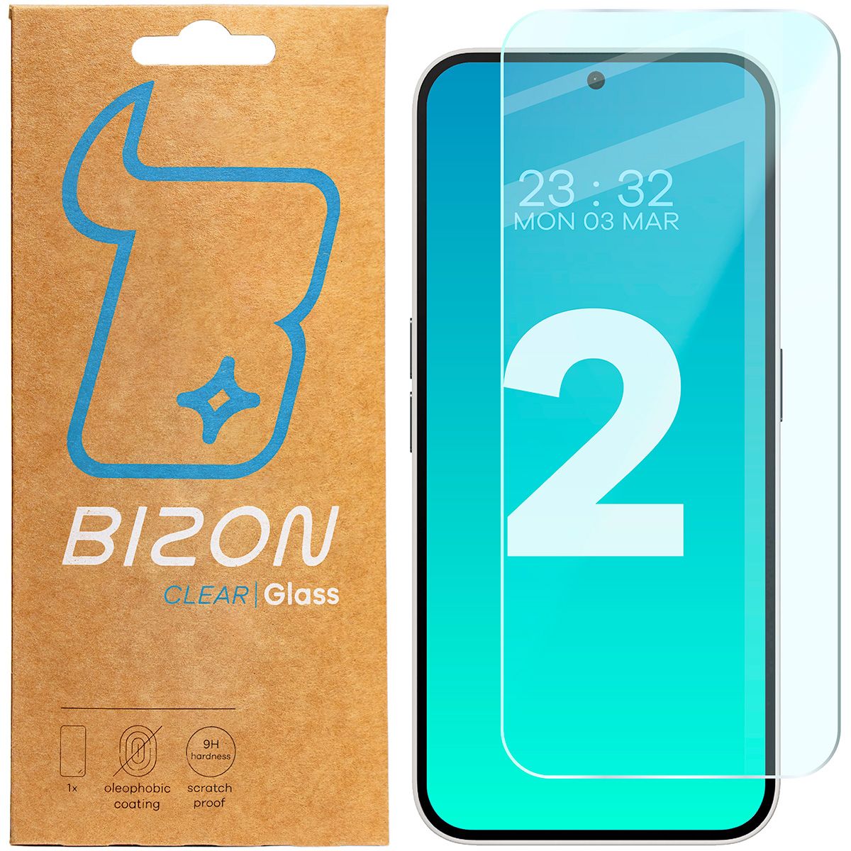 Gehärtetes Glas Bizon Glass Clear 2 für Nothing Phone 2