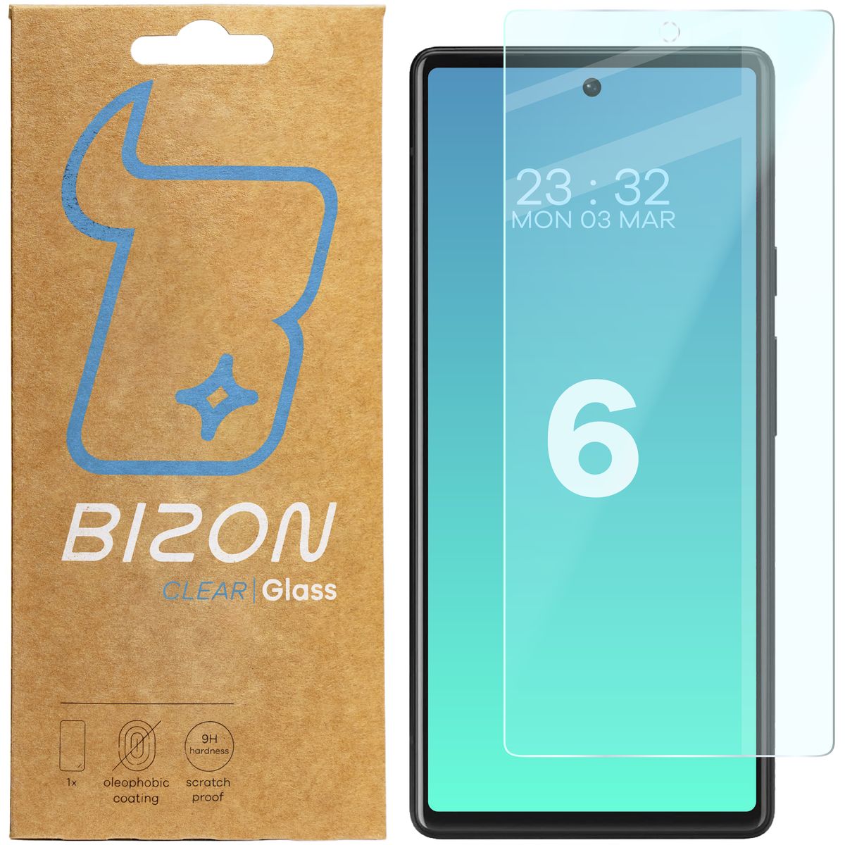 Gehärtetes Glas für Google Pixel 6, Bizon Glass Clear