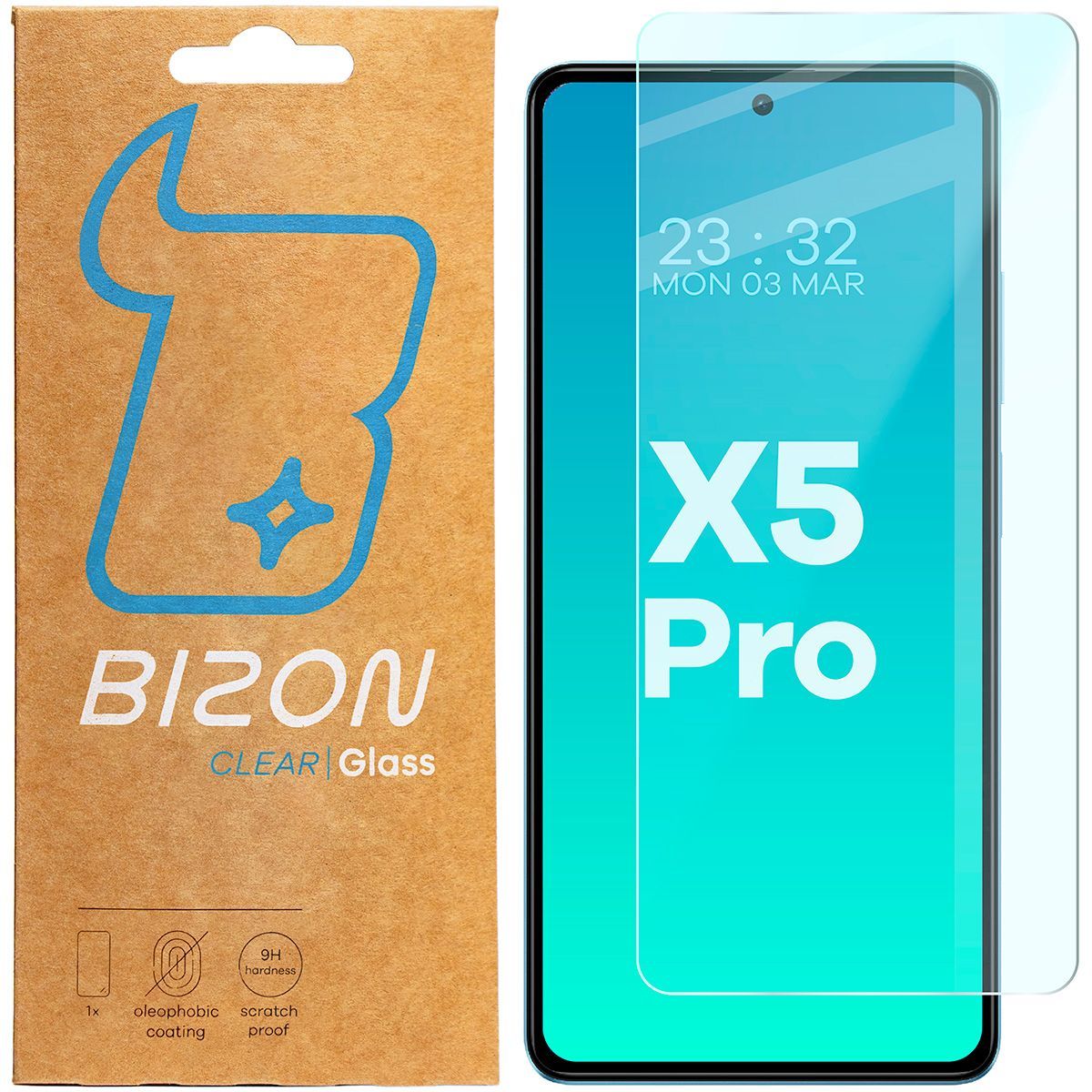 Gehärtetes Glas Bizon Glass Clear 2 für Poco X5 Pro